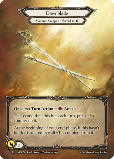 Dawnblade MPW156-MV - Mastery Pack Warrior - Flesh and blood card