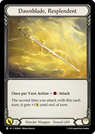 Dawnblade, Resplendent DDD002 - Dorinthea Demo Deck - Flesh and blood card