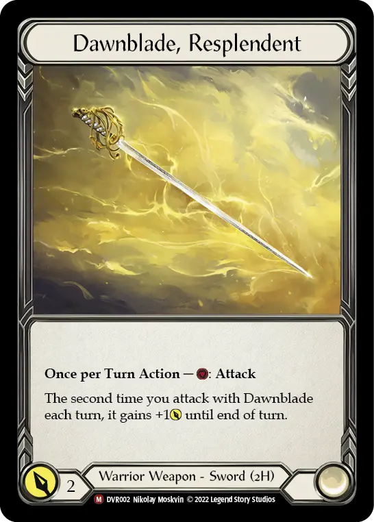 Dawnblade, Resplendent DVR002-CF - Classic Battles: Rhinar vs Dorinthea - Flesh and blood card