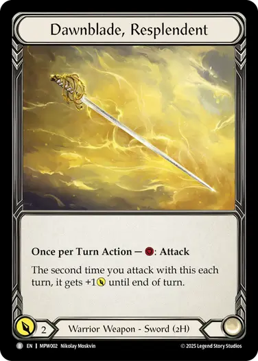 Dawnblade, Resplendent MPW002 - Mastery Pack Warrior - Flesh and blood card