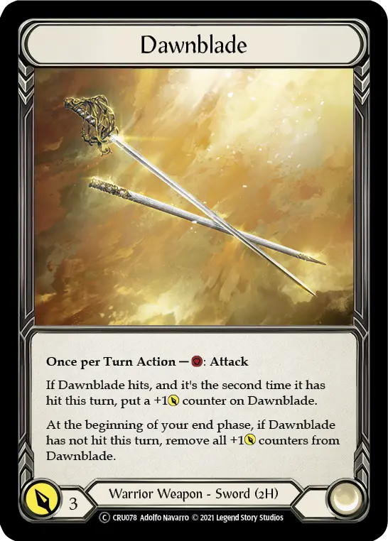Dawnblade U-CRU078-RF - Crucible of War - Unlimited - Flesh and blood card