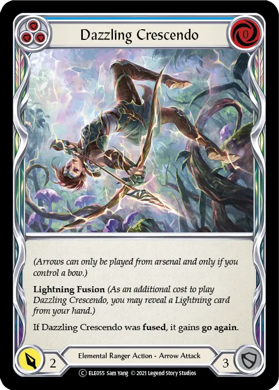 Dazzling Crescendo BLUE U-ELE055-RF - Tales of Aria - Unlimited - Flesh and blood card