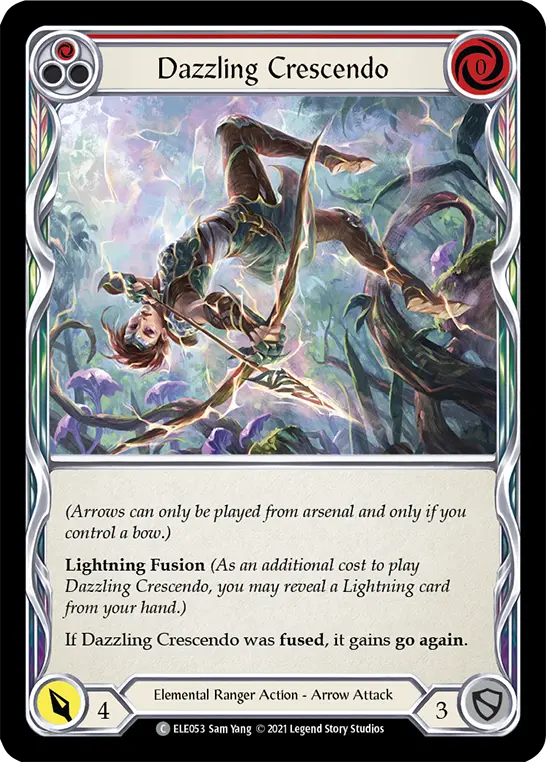Dazzling Crescendo RED ELE053 - Tales of Aria - Flesh and blood card