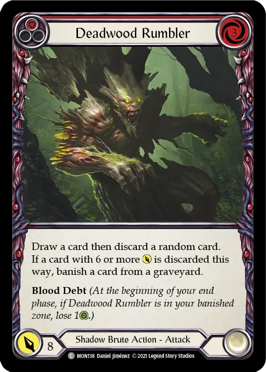 Deadwood Rumbler RED MON138 - Monarch - Flesh and blood card