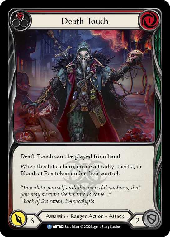 Death Touch RED OUT162 - Outsiders - Flesh and blood card