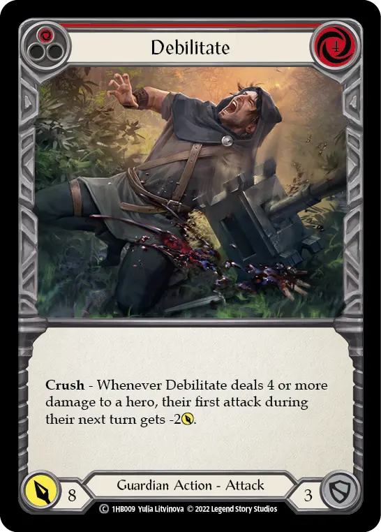 Debilitate RED 1HB009 - Bravo - Blitz Deck - Flesh and blood card
