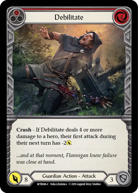 Debilitate RED WTR066 - Welcome to Rathe - Flesh and blood card