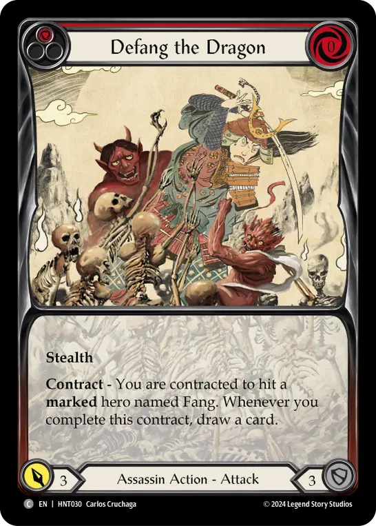 Defang the Dragon RED HNT030 - The Hunted - Flesh and blood card