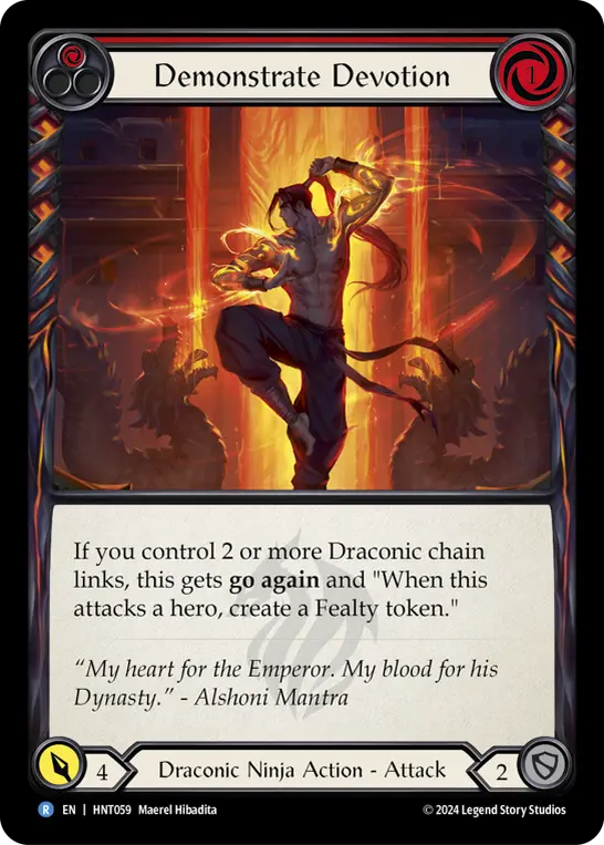 Demonstrate Devotion RED HNT059 - The Hunted - Flesh and blood card