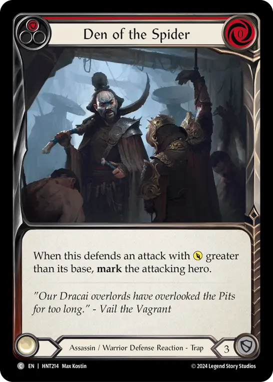 Den of the Spider RED HNT214 - The Hunted - Flesh and blood card
