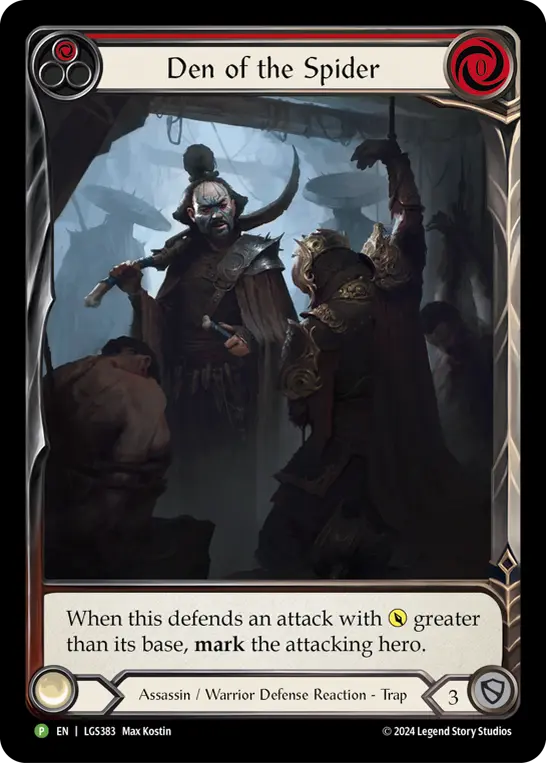 Den of the Spider RED LGS383-RF - Road to Nationals - 2025 - Flesh and blood card