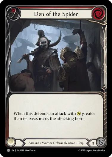 Den of the Spider SAR023 - Silver Age Chapter 2 - Arakni, Web of Deceit - Flesh and blood card