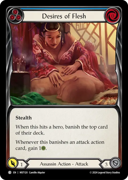 Desires of Flesh BLUE MST120 - Part the Mistveil - Flesh and blood card
