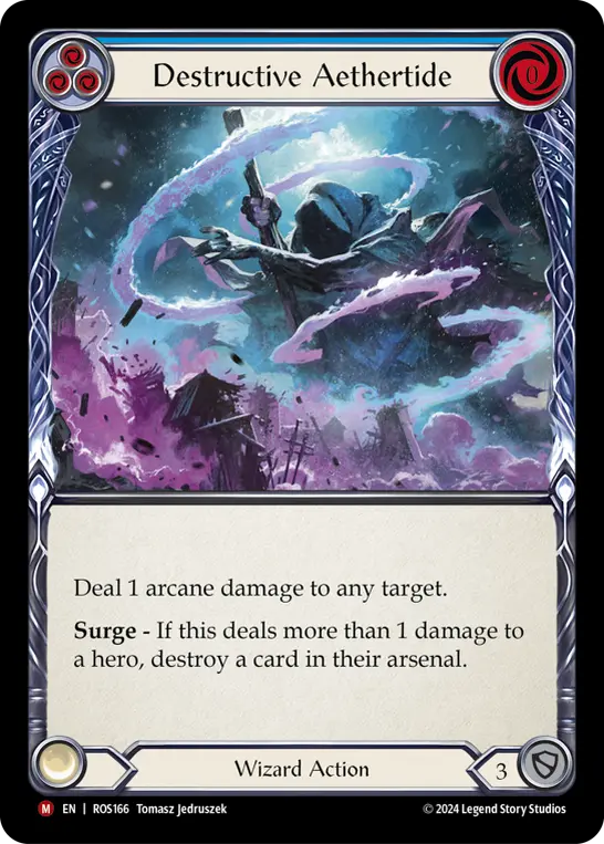 Destructive Aethertide BLUE ROS166 - Rosetta - Flesh and blood card