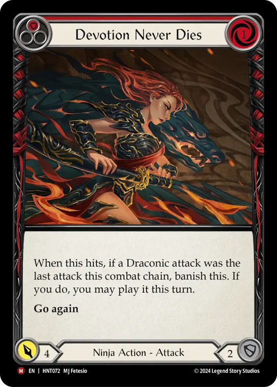 Devotion Never Dies RED HNT072 - The Hunted - Flesh and blood card
