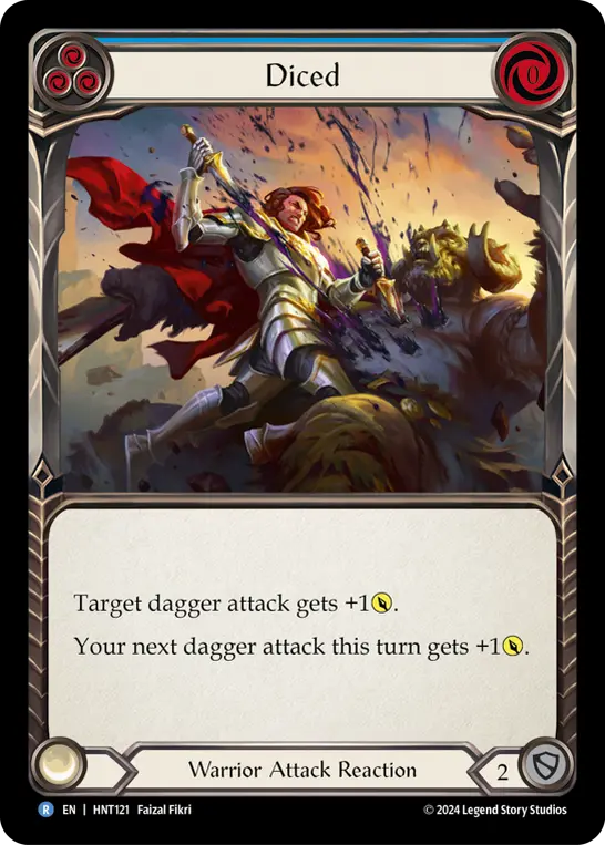 Diced BLUE HNT121 - The Hunted - Flesh and blood card