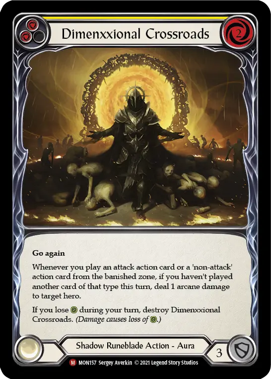 Dimenxxional Crossroads YELLOW MON157 - Monarch - Flesh and blood card