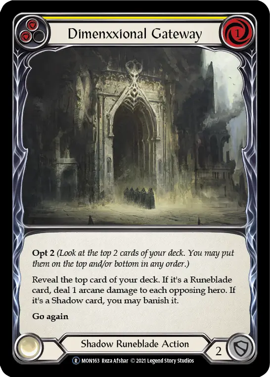 Dimenxxional Gateway YELLOW U-MON163-RF - Monarch - Unlimited - Flesh and blood card
