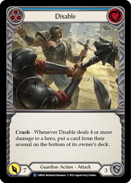 Disable BLUE 1HB018 - Bravo - Blitz Deck - Flesh and blood card