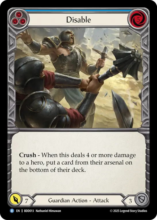 Disable BLUE BDD013 - Bravo Demo Deck - Flesh and blood card