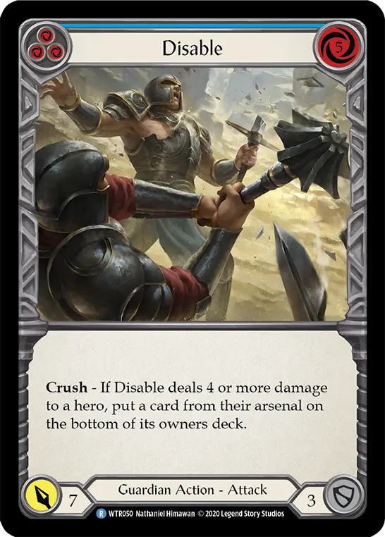 Disable BLUE R-WTR050 - Welcome to Rathe - Unlimited Revised - Flesh and blood card