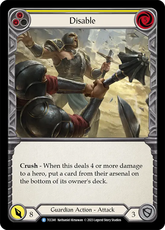 Disable YELLOW TCC041 - Round the Table: TCC x LSS - Flesh and blood card
