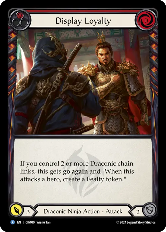 Display Loyalty RED CIN010 - The Hunted Blitz Deck - Cindra - Flesh and blood card