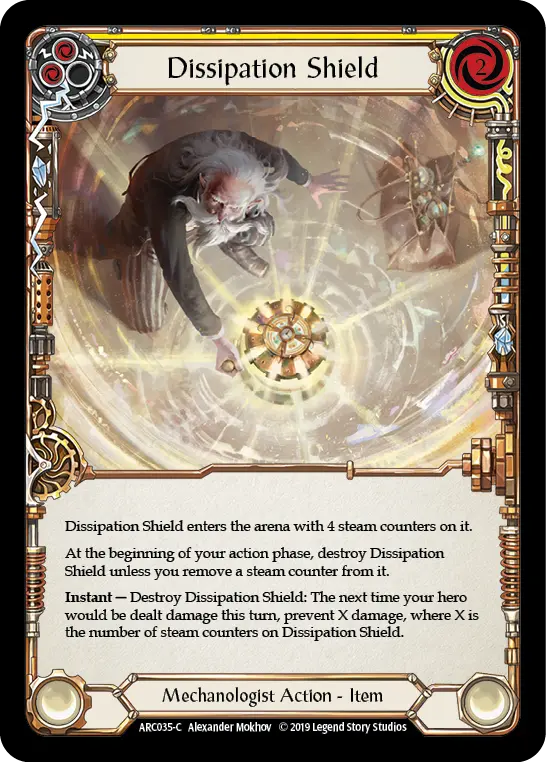 Dissipation Shield YELLOW ARC035 - Arcane Rising - Flesh and blood card