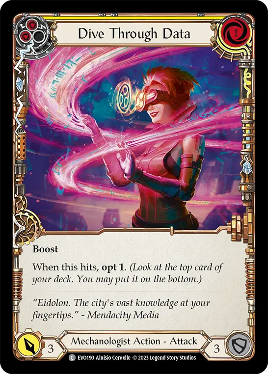 Dive Through Data YELLOW EVO190 - Bright Lights - Flesh and blood card