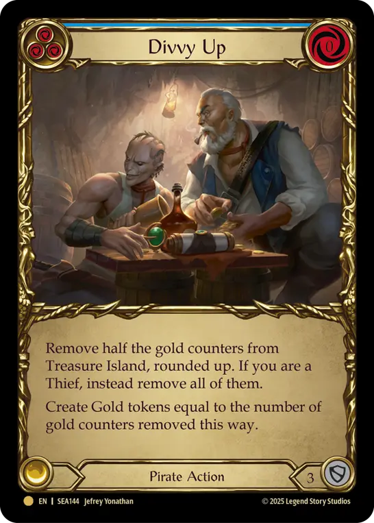 Divvy Up BLUE SEA144-TP - High Seas - Treasure Pack - Flesh and blood card