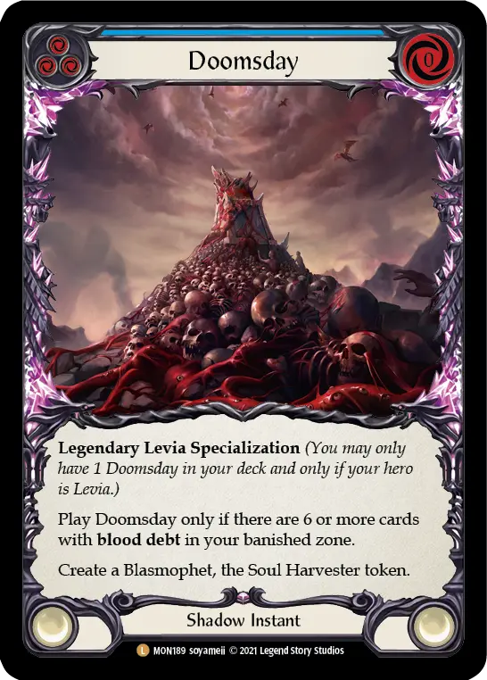 Doomsday BLUE MON189-CF - Monarch - Flesh and blood card