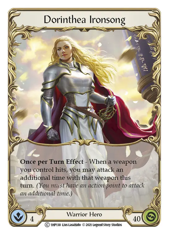 Dorinthea Ironsong 1HP138 - History Pack 1 - Flesh and blood card