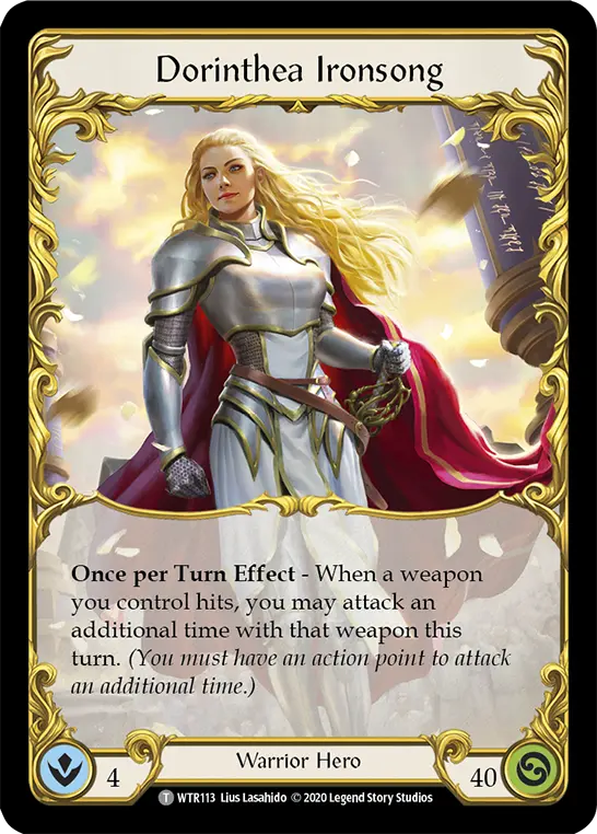 Dorinthea Ironsong R-WTR113 - Welcome to Rathe - Unlimited Revised - Flesh and blood card