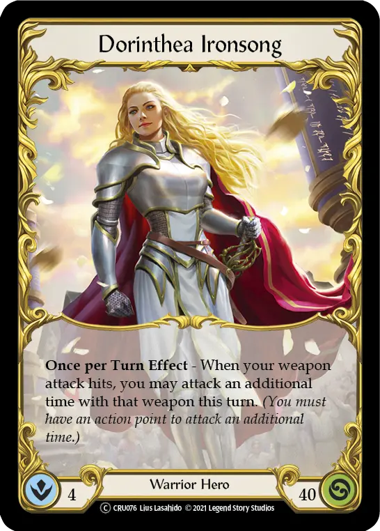 Dorinthea Ironsong U-CRU076 - Crucible of War - Unlimited - Flesh and blood card