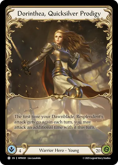 Dorinthea, Quicksilver Prodigy MPW001 - Mastery Pack Warrior - Flesh and blood card