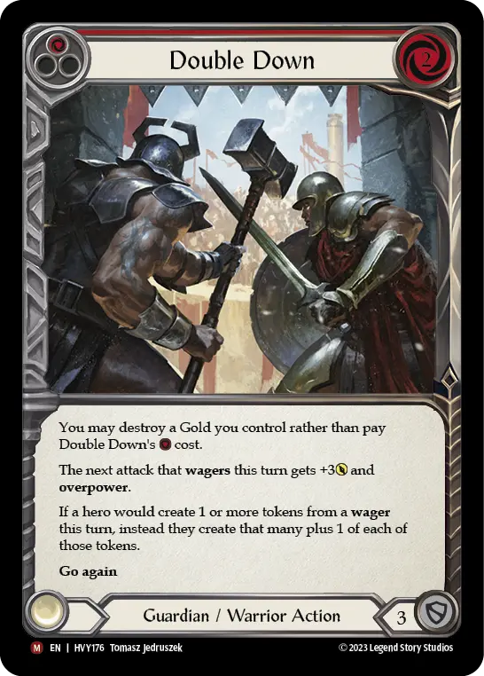 Double Down RED HVY176 - Heavy Hitters - Flesh and blood card