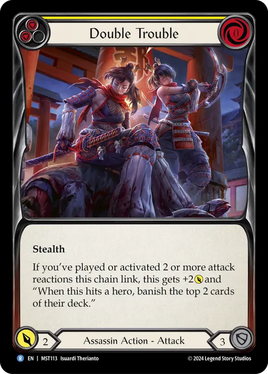 Double Trouble YELLOW MST113 - Part the Mistveil - Flesh and blood card