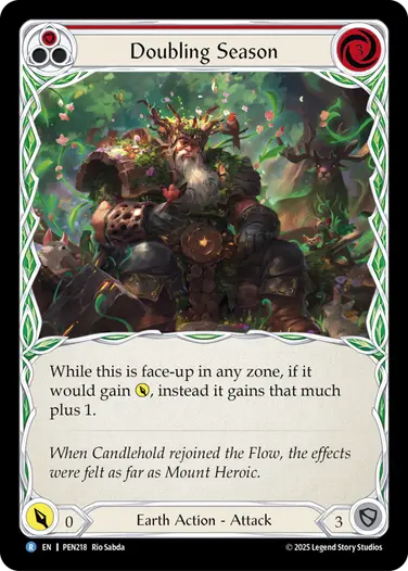 Doubling Season PEN218 - Compendium of Rathe - Flesh and blood card