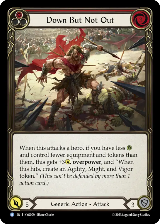 Down But Not Out RED KYO009 - Kayo - Heavy Hitters Blitz Deck - Flesh and blood card