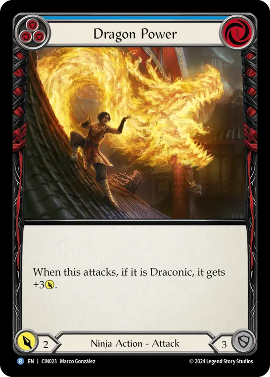 Dragon Power BLUE CIN023 - The Hunted Blitz Deck - Cindra - Flesh and blood card