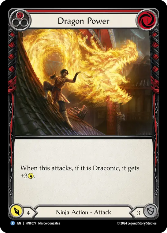 Dragon Power RED HNT077 - The Hunted - Flesh and blood card