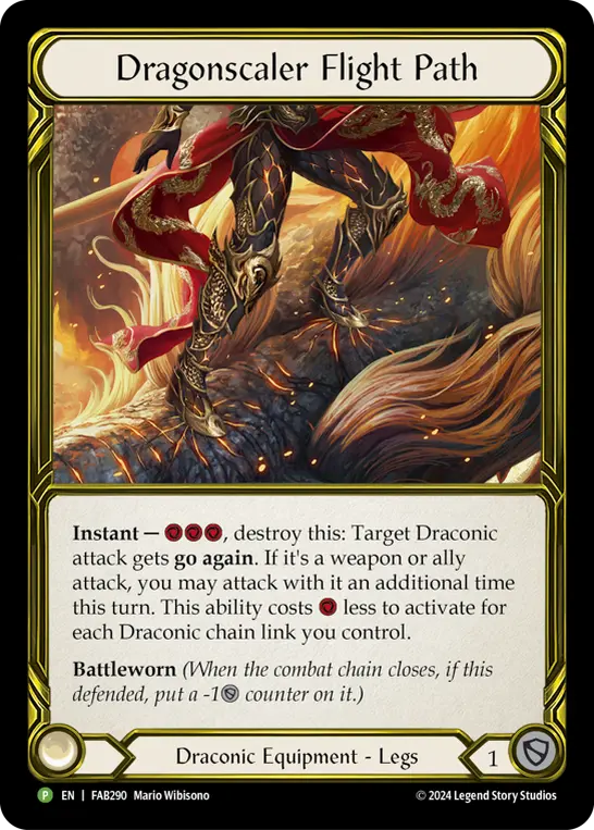 Dragonscaler Flight Path FAB290-GF - Premier Organized Play - The Hunted - Flesh and blood card