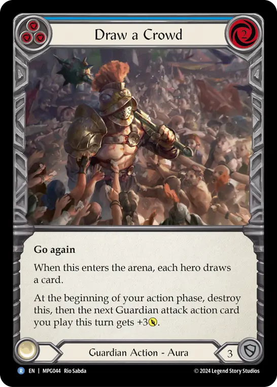 Draw a Crowd BLUE MPG044 - Mastery Pack Guardian - Flesh and blood card
