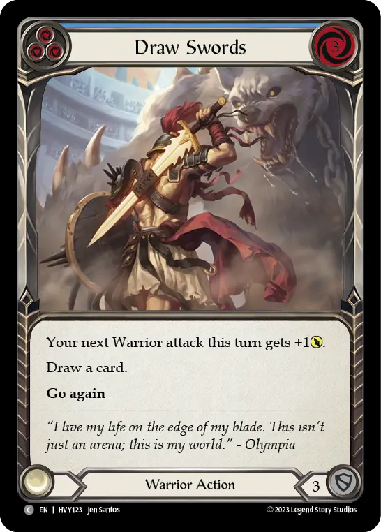 Draw Swords BLUE HVY123 - Heavy Hitters - Flesh and blood card