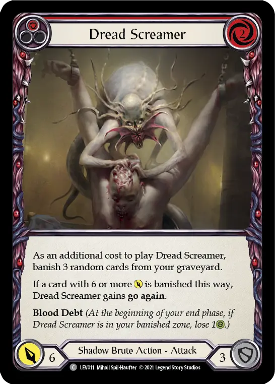Dread Screamer RED LEV011 - Levia - Blitz Deck - Flesh and blood card