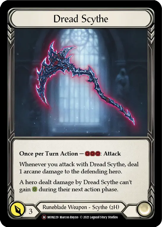 Dread Scythe U-MON229-RF - Monarch - Unlimited - Flesh and blood card