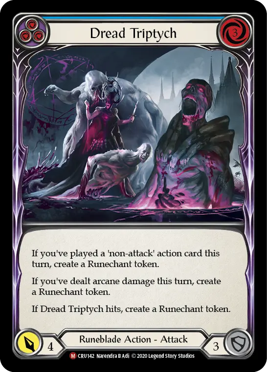 Dread Triptych BLUE CRU142 - Crucible of War - Flesh and blood card