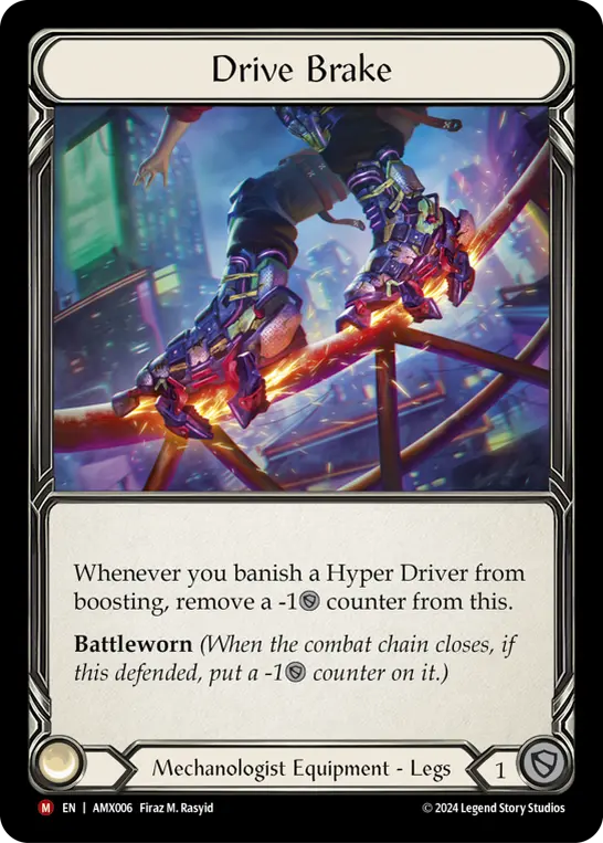 Drive Brake AMX006-RF - Armory Deck - Maxx 'The Hype' Nitro - Flesh and blood card