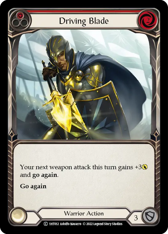 Driving Blade RED 1HT012 - Dorinthea - Blitz Deck - Flesh and blood card