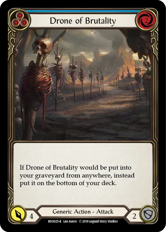 Drone of Brutality BLUE BVO025 - Bravo, Showstopper - Hero Deck - Flesh and blood card